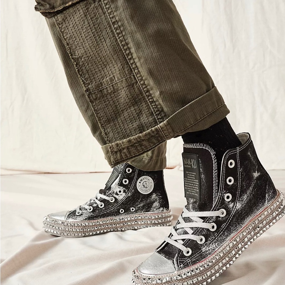 Free People Cruse Studded Hi-top Sneakers